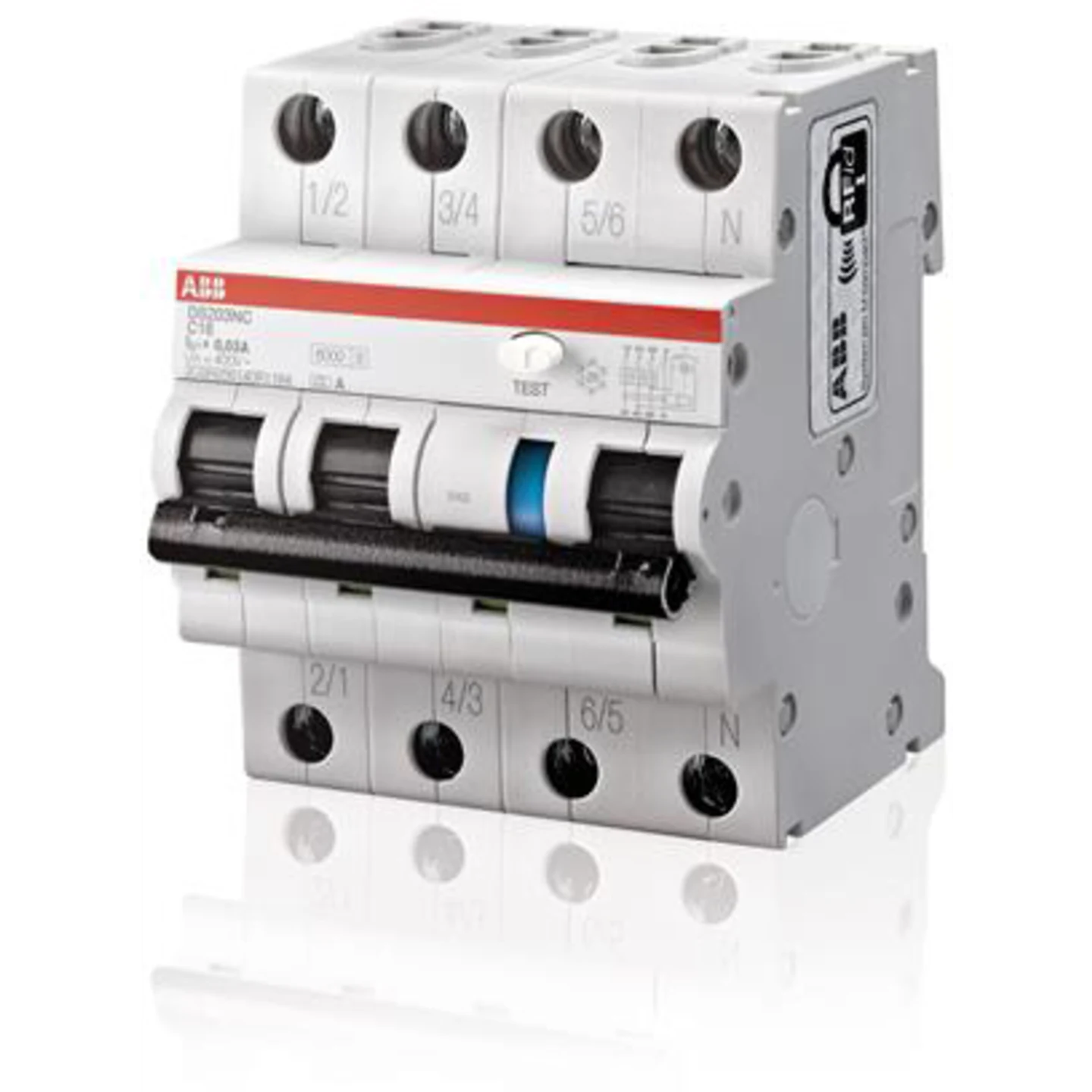 ABB AARDLEKAUTOMAAT B16A 30mA 3P+N 6kA