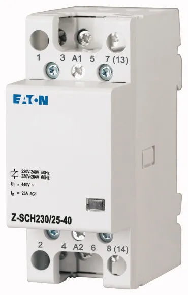 EATON Magneet schakelaar 25A 4P 230V 4x maak cont. 2mod